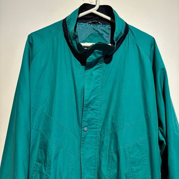 Vintage 90s Teal Windbreaker XL – Tip Top Tailors Retro Ski Jacket Streetwear - Picture 2 of 13